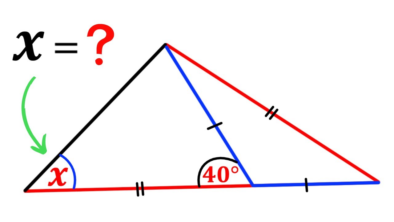 Can you find the angle X? | Think outside the box | #math #maths #geometry