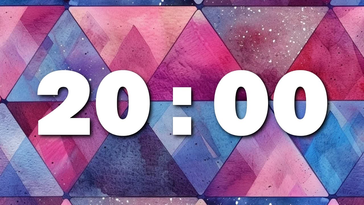 20:00 | Blue and purple geometric countdown timer