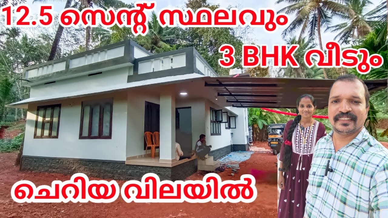 12 .5 സെൻറ് സ്ഥലവും 3 BHK വീടും ചെറിയ വിലയിൽ  #kerala #hometour #trending #realestate #new #forsale