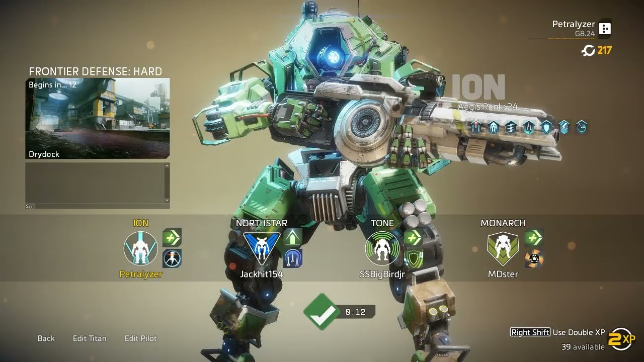 MAX Aegis Ion tries her best at Dry Dock | Titanfall 2 | Frontier Defense