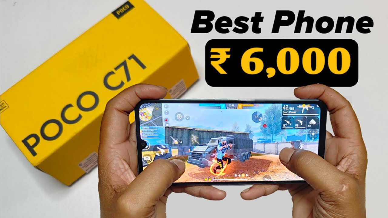 Poco C71 Free Fire Gaming + Battery Drain + Heating Test | Poco C71 Free Fire Gameplay | One tap.