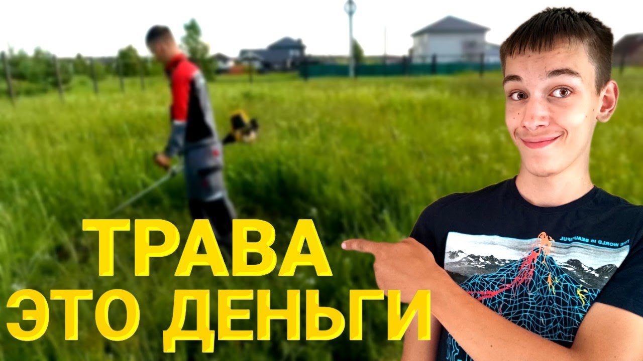 Покос травы ТРИММЕРОМ - Сколько заработал?