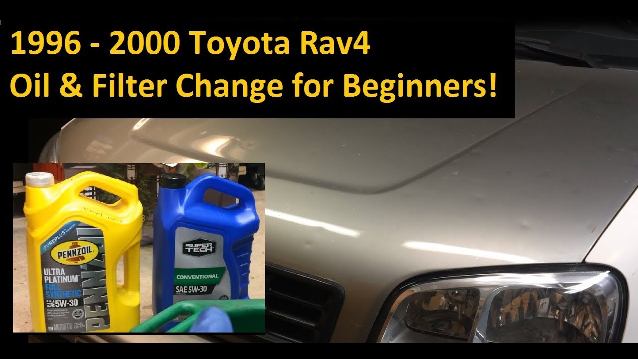 1996 - 2000 Toyota Rav4 DIY Oil Change and Oil Filter Change for Beginners