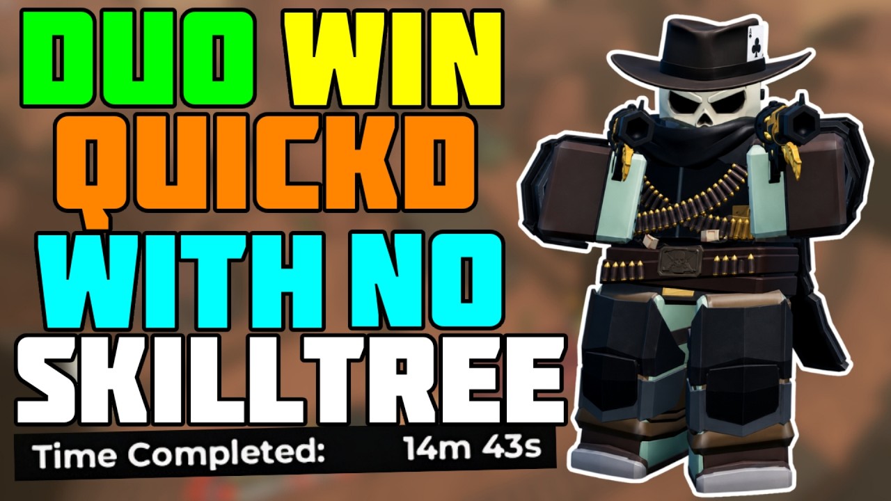 Победа Duo QuickDraw без дерева навыков + полный простой гайд | TDS Tower Defense Simulator