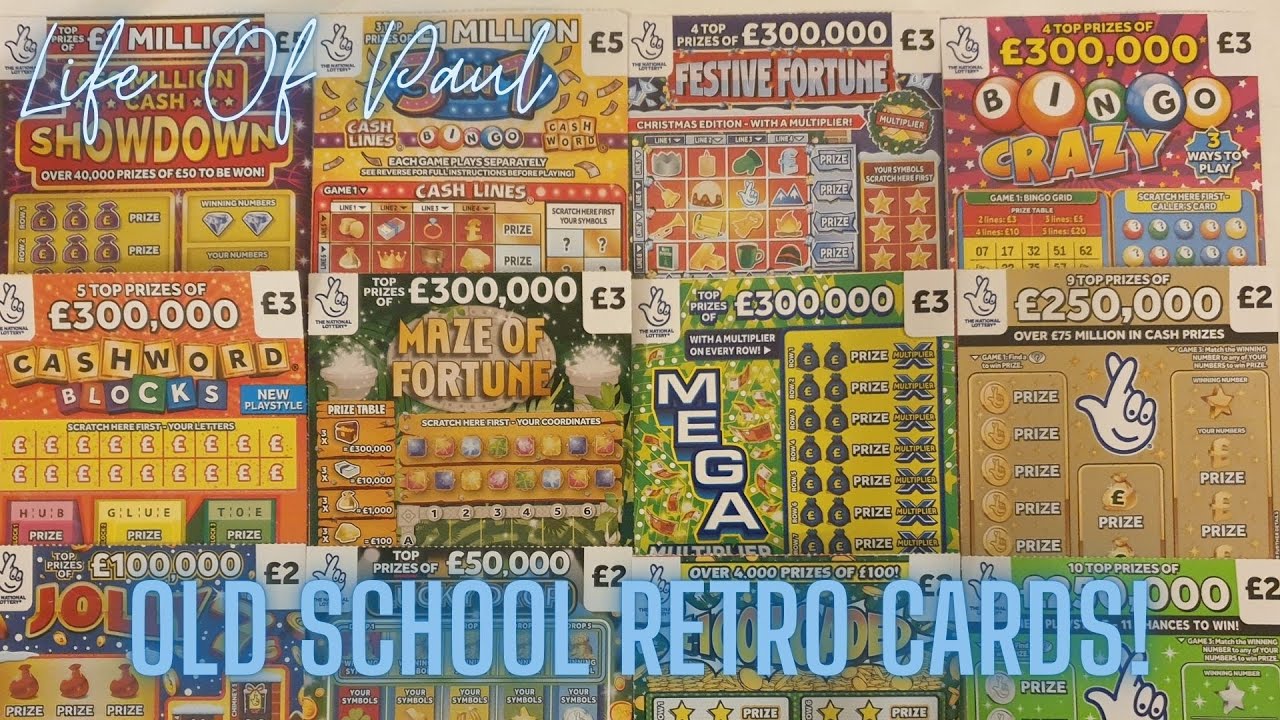 Old School scratch cards. A retro video, so that you can relive the good old days of Camelot.