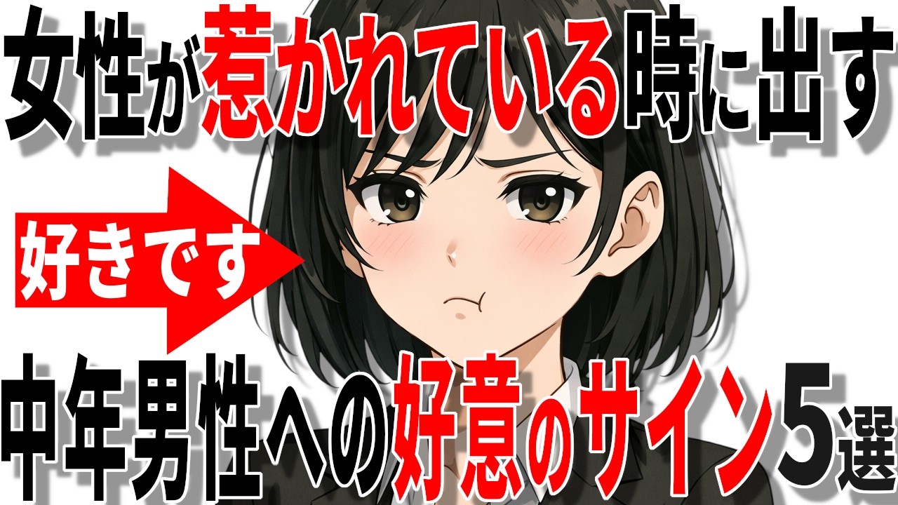 【脈ありサイン】女性が40代50代男性に惹かれているときに出す好意のサイン5選!!【恋愛 雑学】