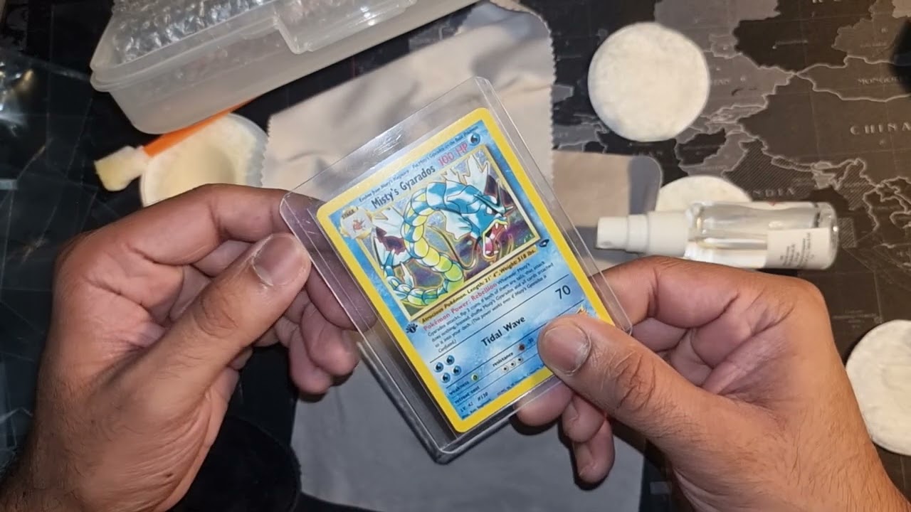 Cleaning Pokemon Cards Using Kurt's Card Care Kit!! 