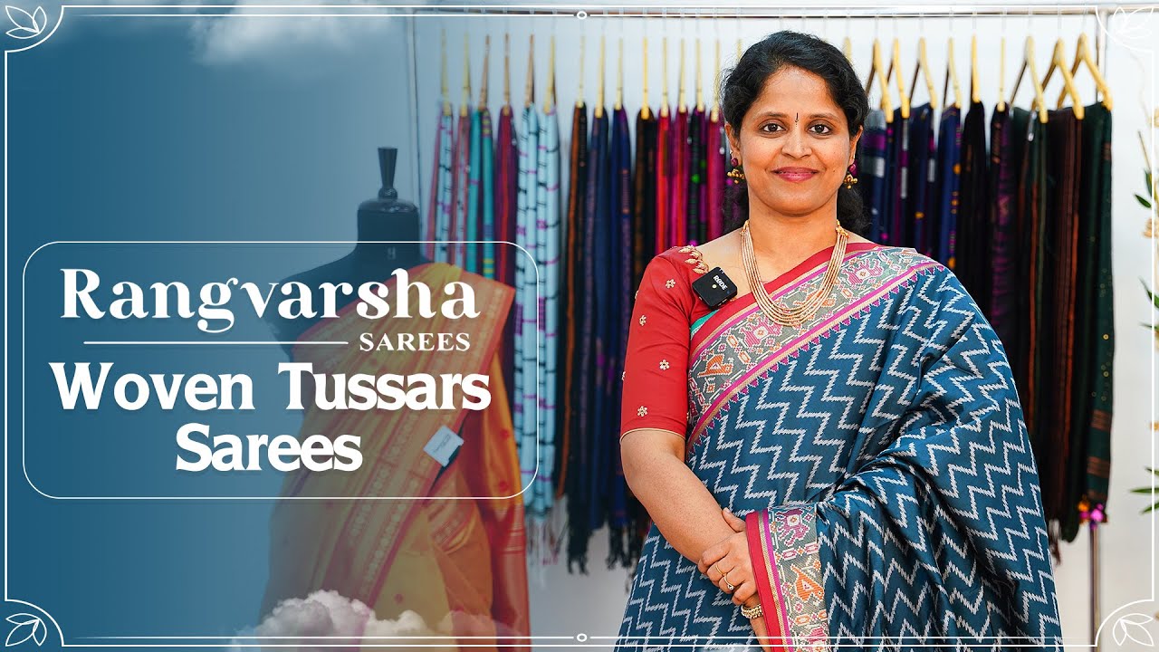 Semi Tussar Sarees -Rangvarsha Sarees -Woven sarees in traditional combinations -12th September 2023