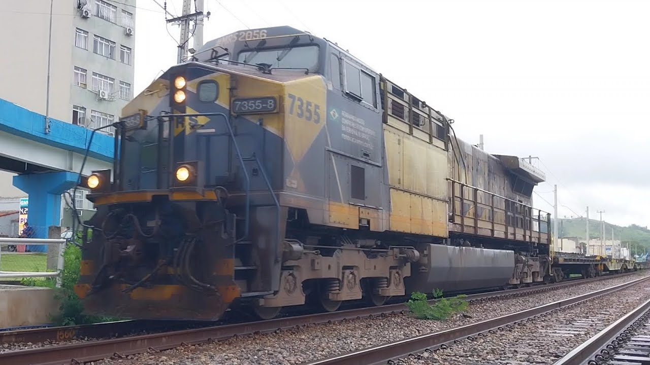 MRS - Trem Carga Geral só com pranchas vazias (KPC51) e com apenas AC44i #7355-8.
