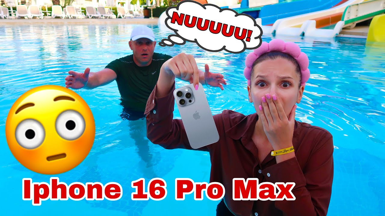 Telefonul meu Iphone 16 Pro Max a ajuns în Piscina