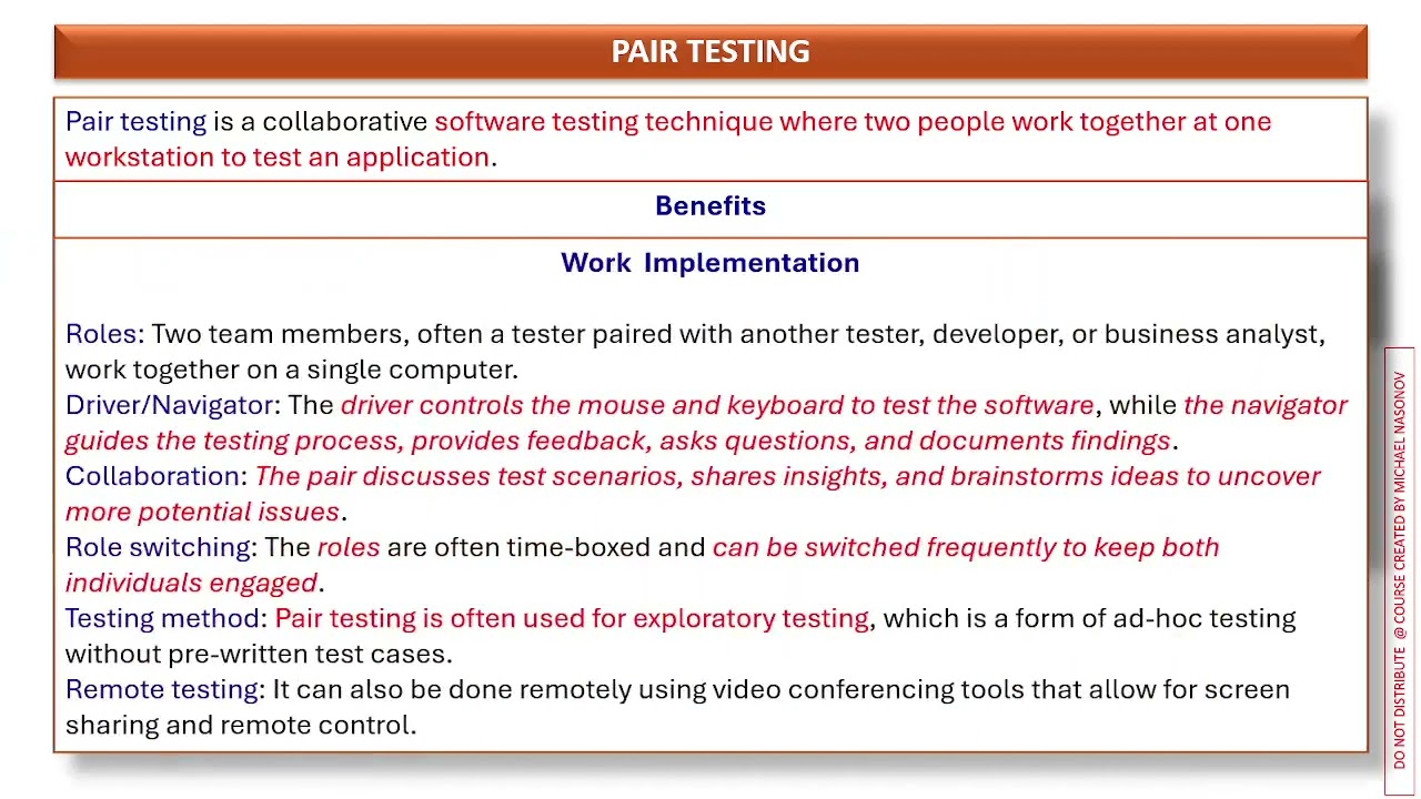 QA053: Pair Testing