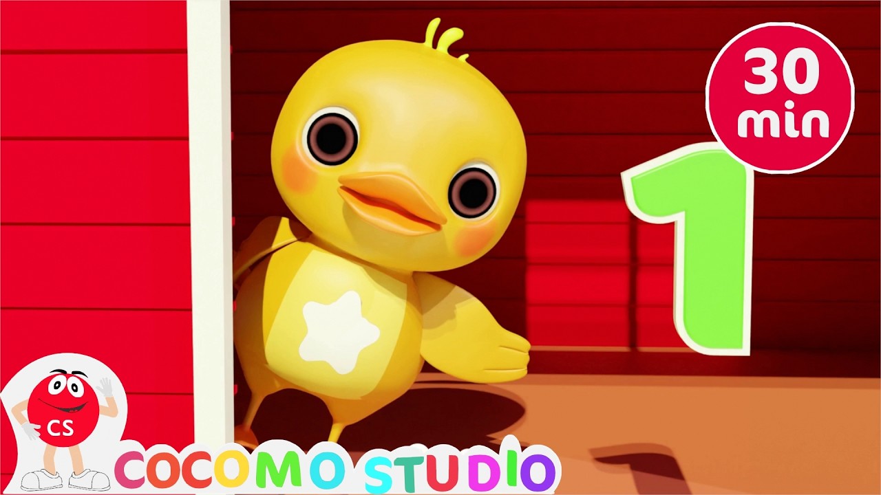 40-минутное видео «Пять маленьких утят» для малышей 🦆 | Анимированные песенки и стишки для обучен...