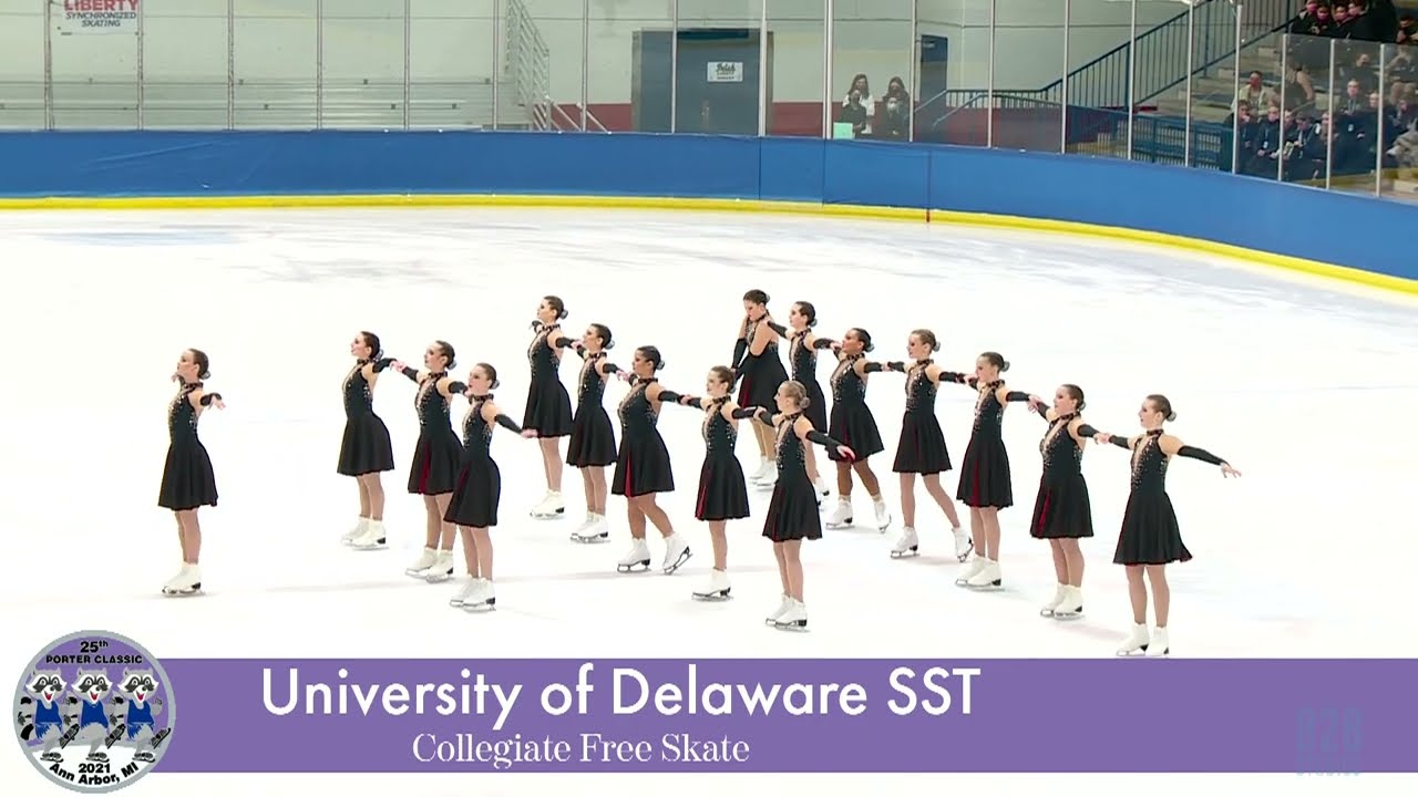 University Of Delaware Collegiate Synchronized Skating Team Oct 2021 Porter Classic