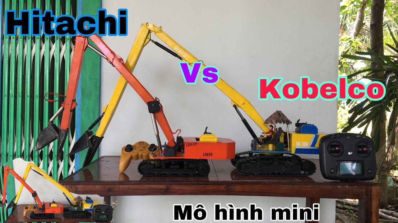 Máy xúc hitachi chuẫn bị xuất xưởng,và sự trở lại của cobelco/mô hình scanle