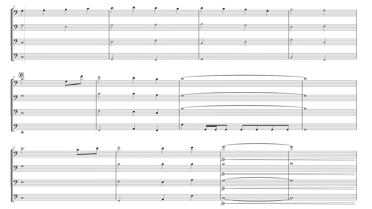 Trombone quartet no. 1 in A minor