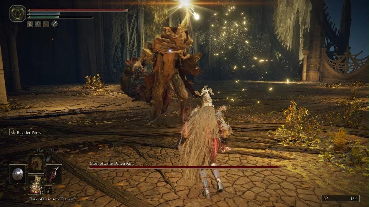 Morgott, the omen king, challenging but the parries came off