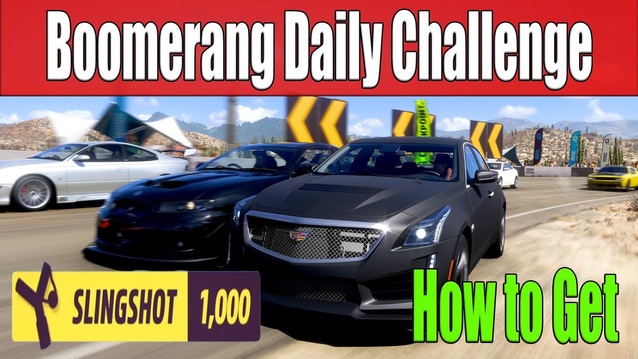 Forza Horizon 5 Boomerang Daily Challenge Earn a Slingshot Skill in any Modern Muscle