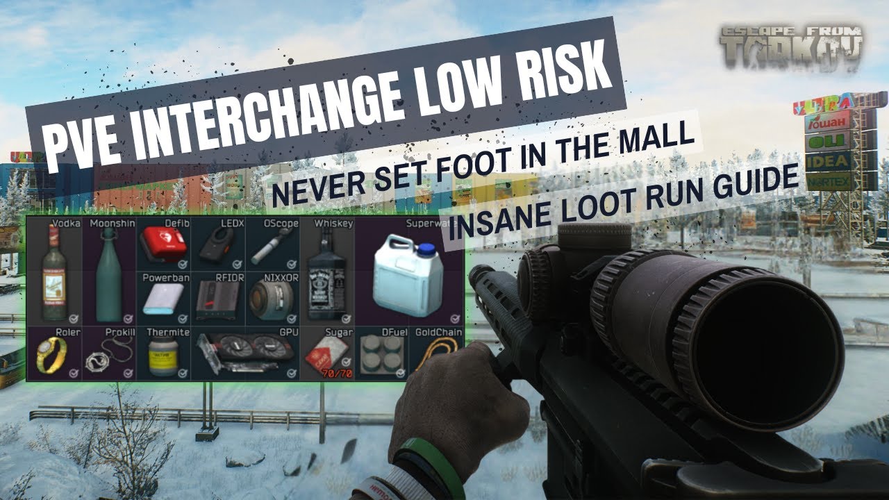 Interchange Low Risk Never Set Foot In The Mall Insane Loot Run Guide (PVE) Escape From Tarkov 1.0