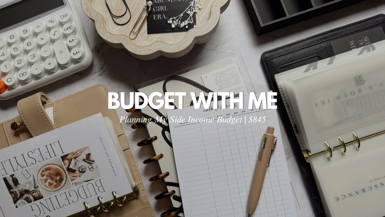 BUDGET WITH ME | planning my side income budget 💵💡 | $854