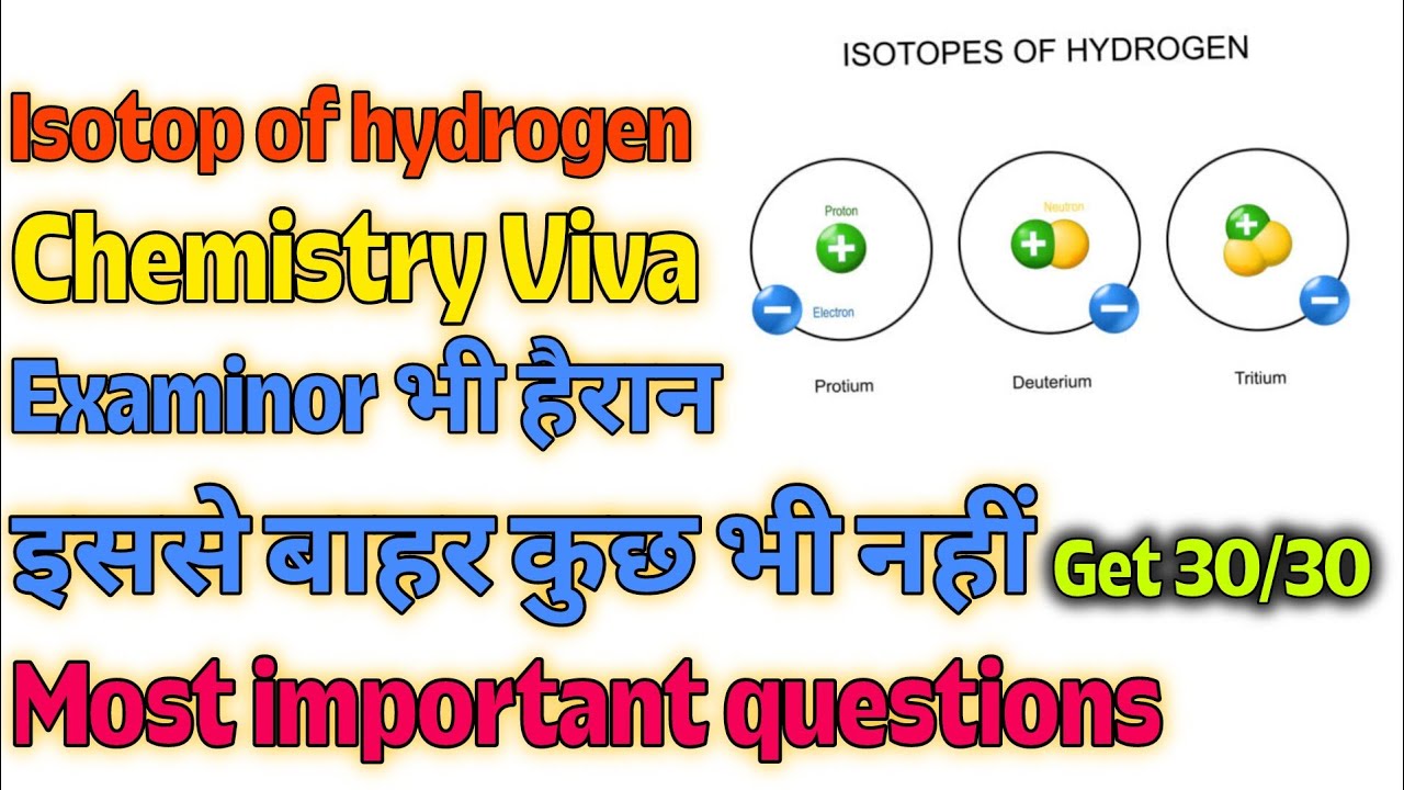 आइसोटोप of Hydrogen पर आधारित viva के important प्रश्न || Most important questions for viva|| 
