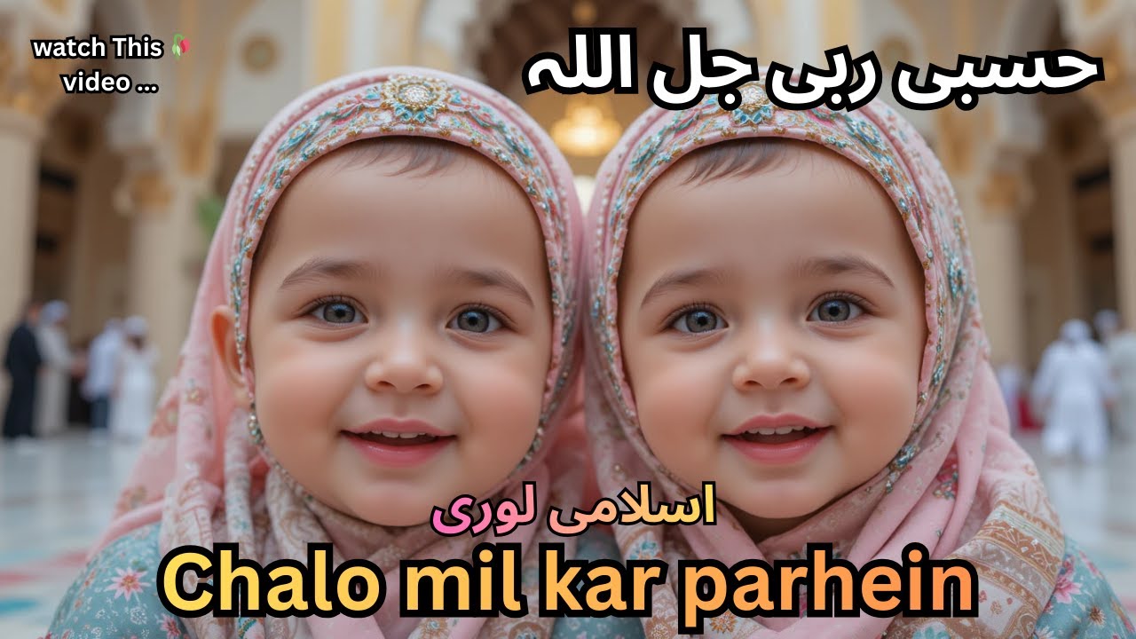 Hasbi Rabi Jallallah 🌙  Peaceful Islamic Baby Video  Cute Kids Nasheed