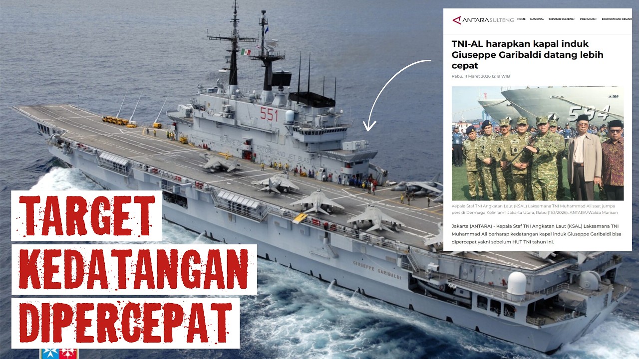 TNI AL Dorong Kedatangan Kapal Induk Garibaldi Dipercepat, Koordinasi dengan Italia Ditingkatkan