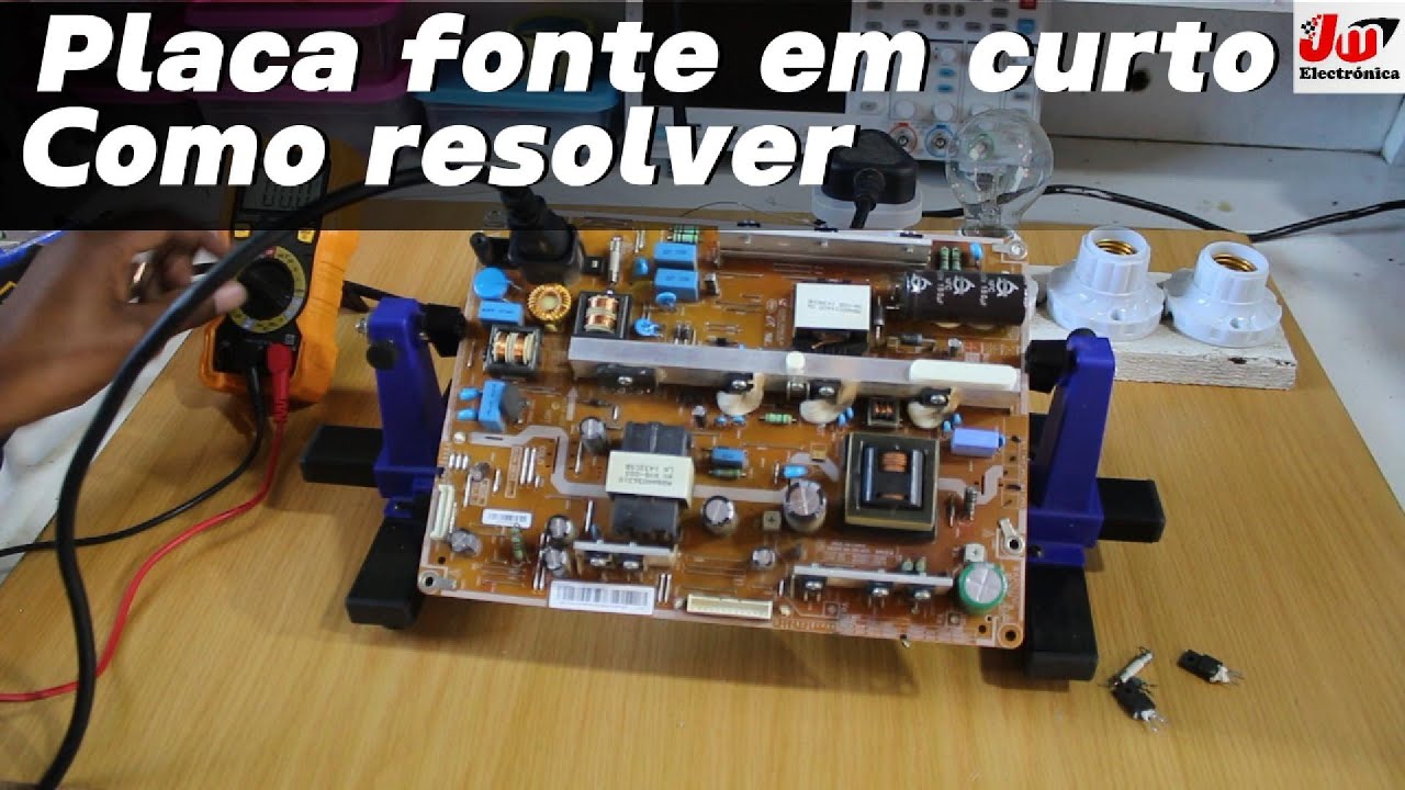 Placa fonte em curto como resolver