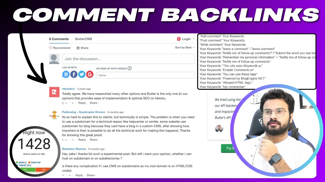 СПИСОК 10 000+ обратных ссылок на комментарии в блогах БЕСПЛАТНО (Dofollow + DA + ТРАФИК)
