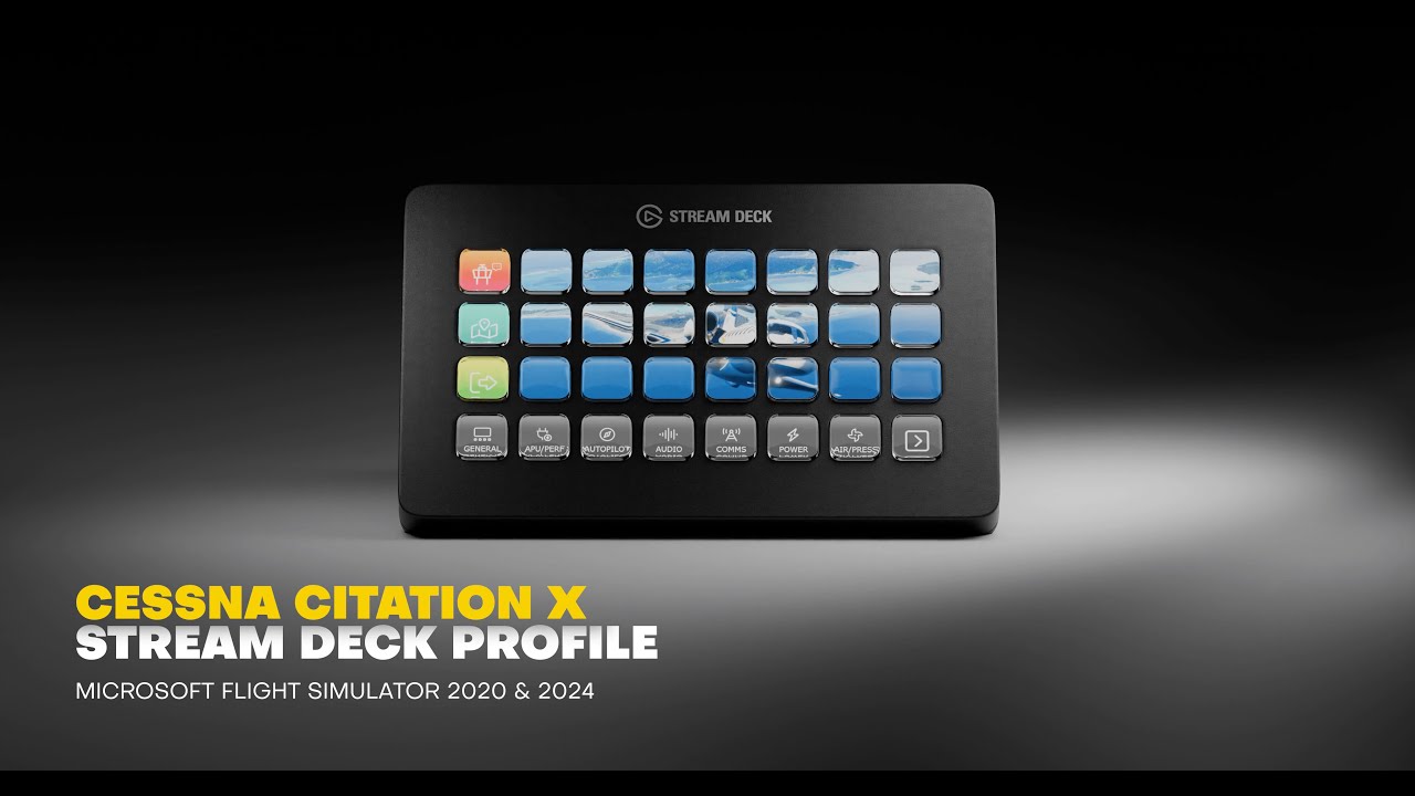 FlightFX Cessna Citation Stream Deck Profile for Microsoft Flight Simulator