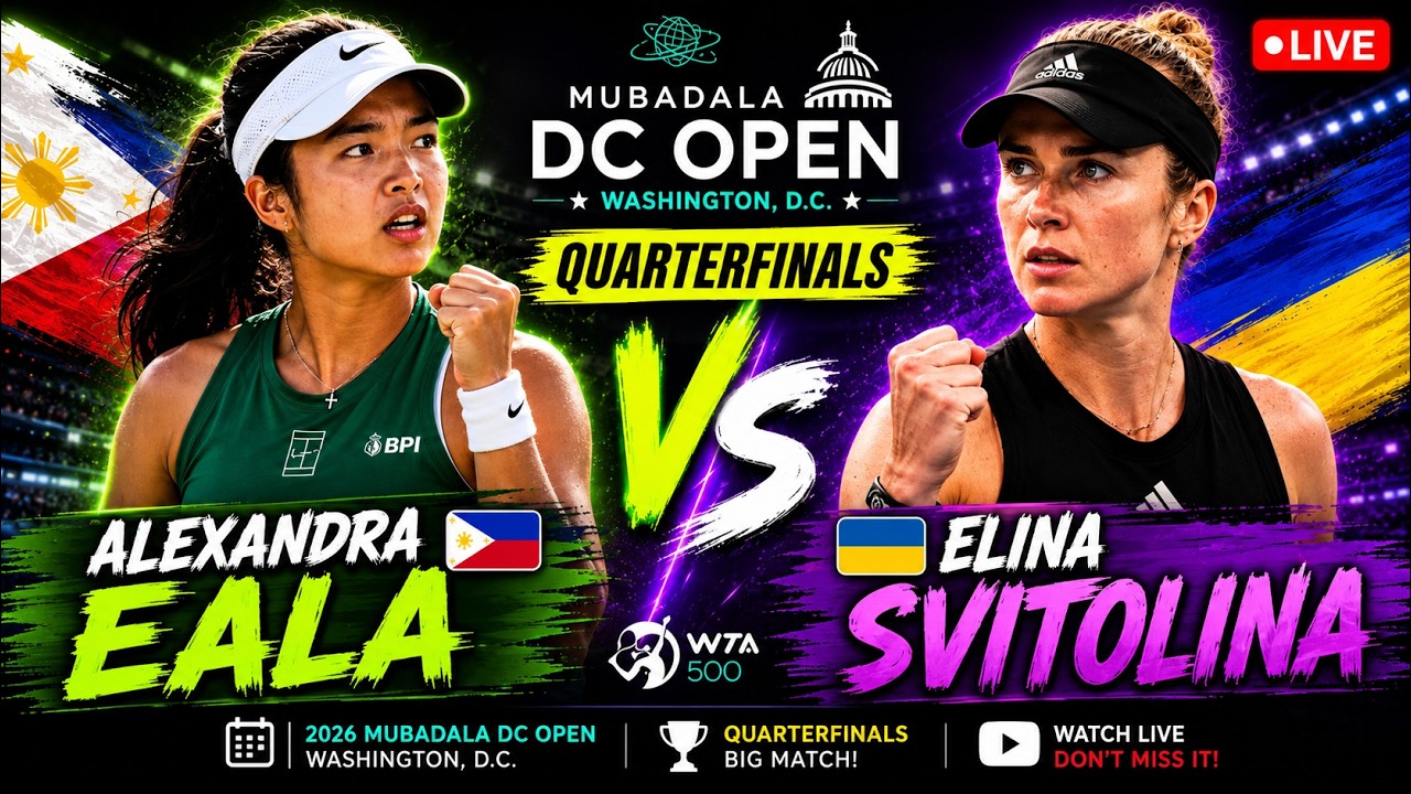 🔴 LIVE: EALA vs SVITOLINA | WTA Washington 2026 Quarterfinal | Tennis Watchalong&Live Commentary 🇵🇭🎾