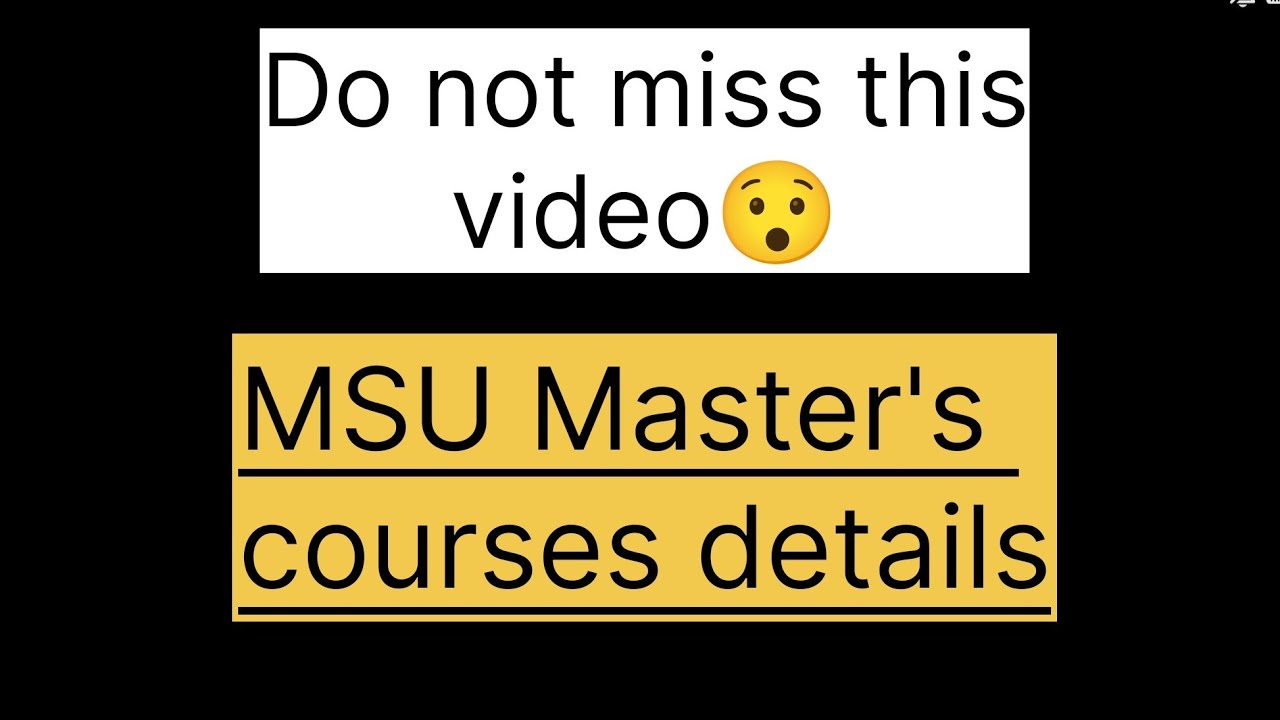 Msu Msc courses Entrance exam registration|Msu Msc courses details|Msu Baroda Admission Process 2025