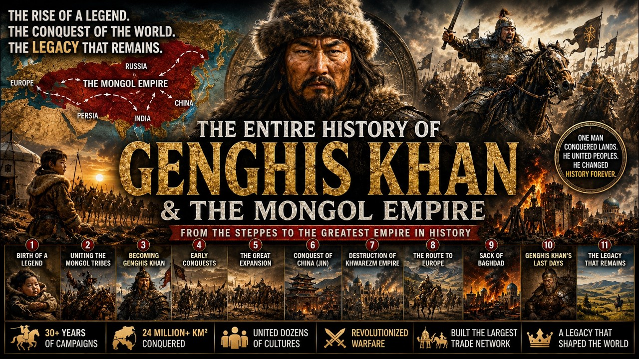 The Entire History of Genghis Khan: The Man Who Killed 10% of World | Full Hindi Documentary