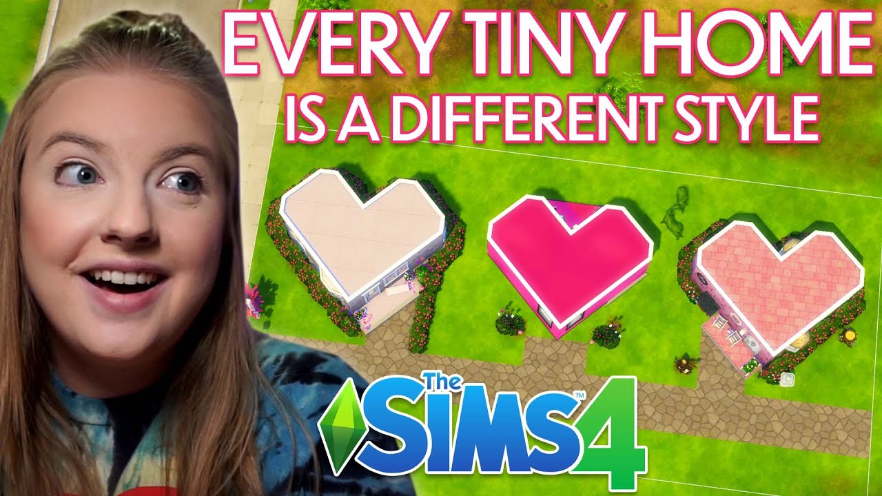 Every HEART SHAPED Tiny Home is a Different Style! ♥  Sims 4 Build Challenge