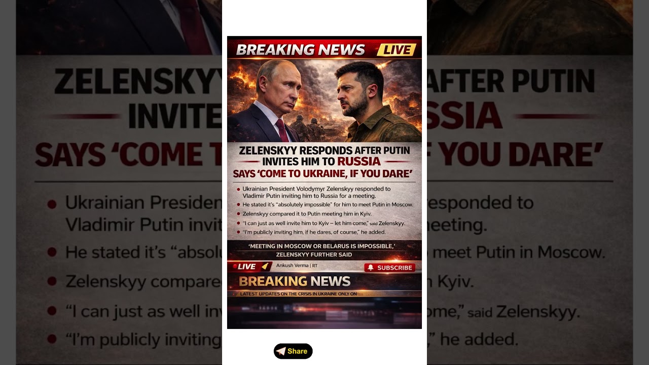 Zelenskyy to Putin: ‘Come to Ukraine, If You Dare’ | Breaking News