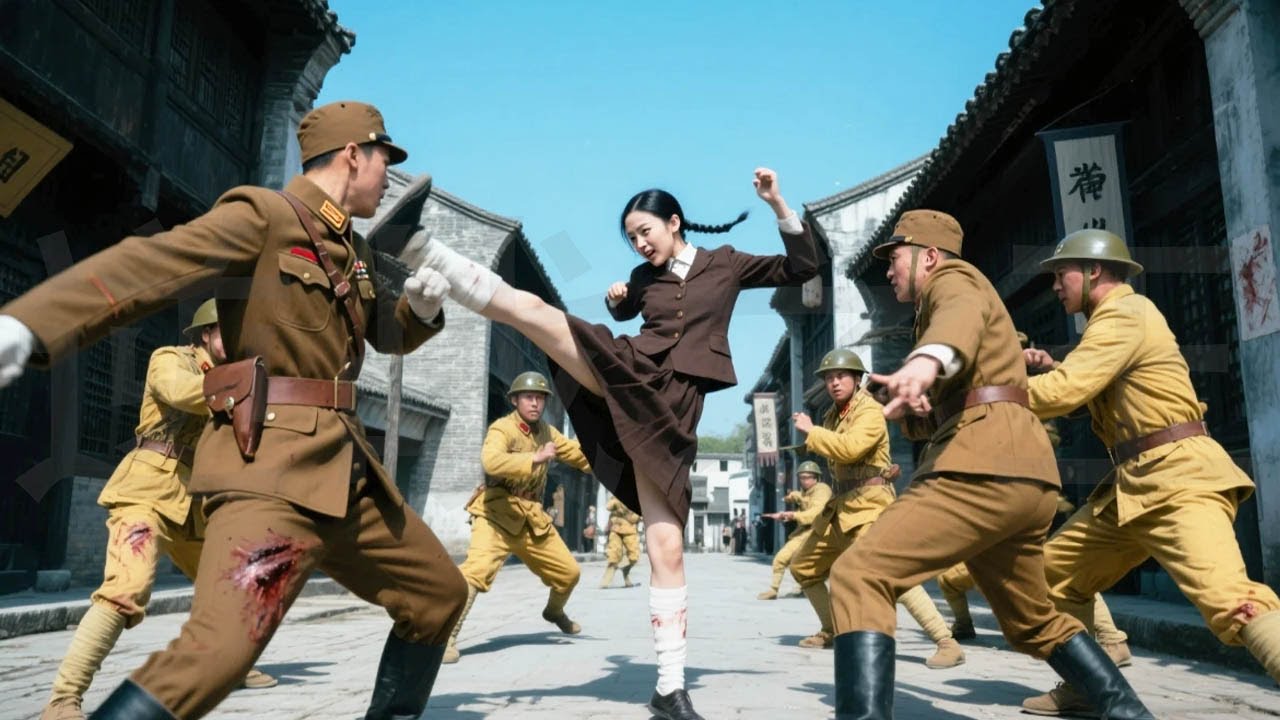 看似軟弱的少女，竟是最強特工，一腳KO所有日軍   🔥 抗日 | Kung Fu