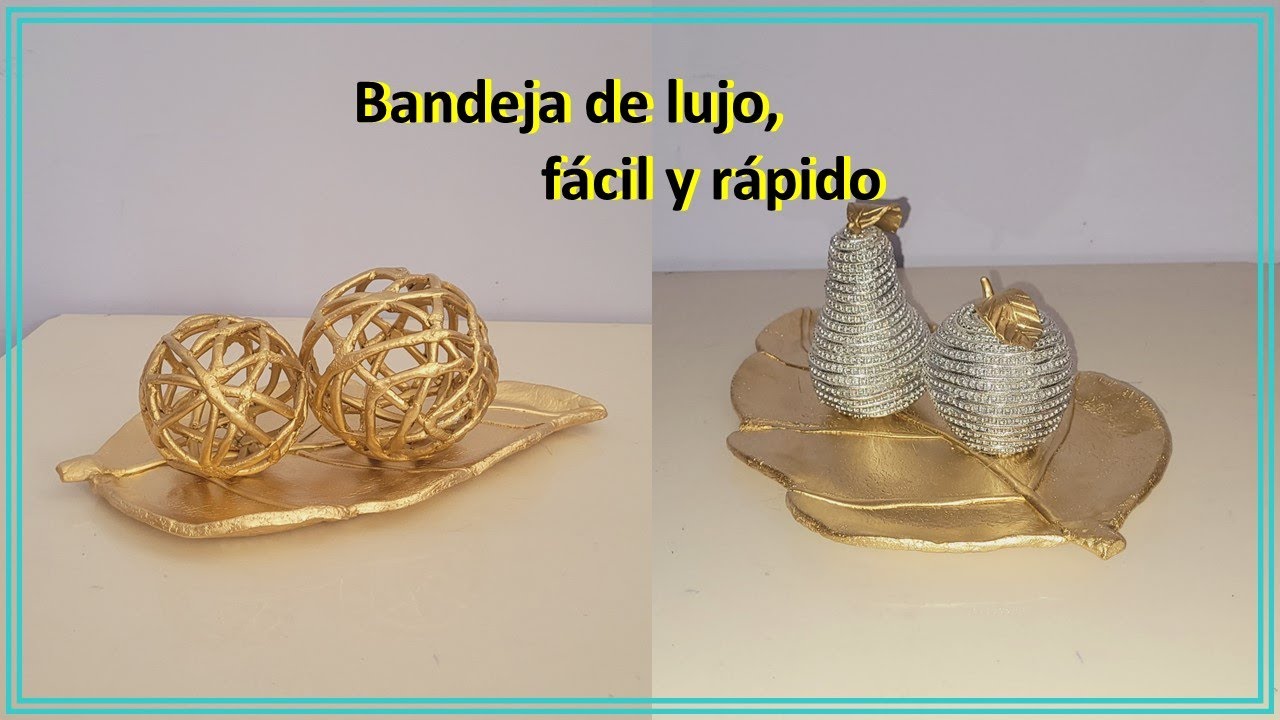 Elegante bandeja decorativa / elegant decorative tray
