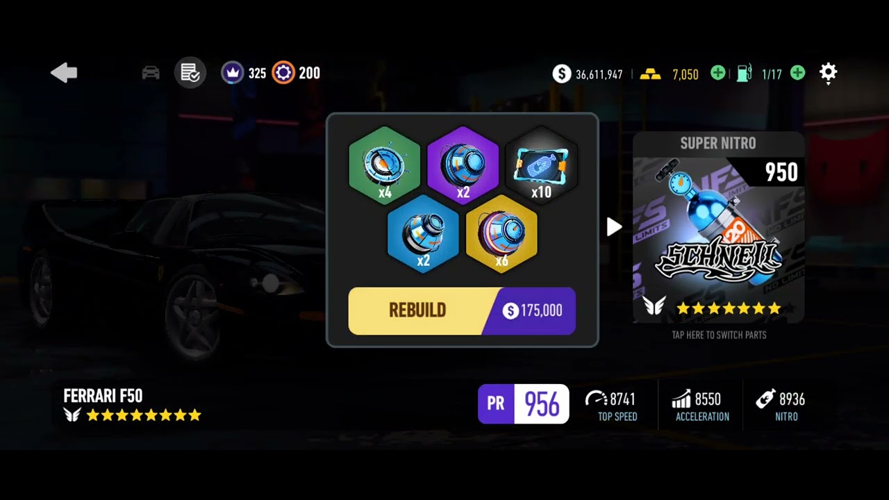 NFS No Limits | Tuned #63 | Ferrari F50