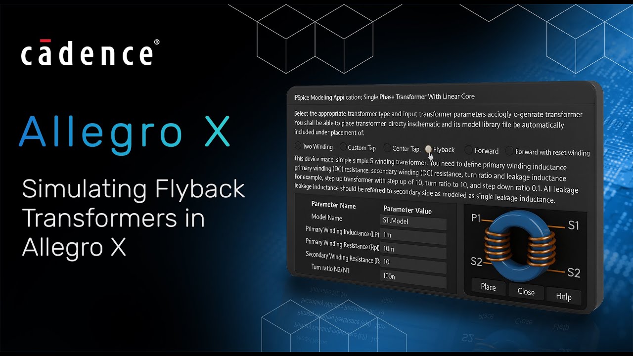 Simulating Flyback Transformers in Allegro X