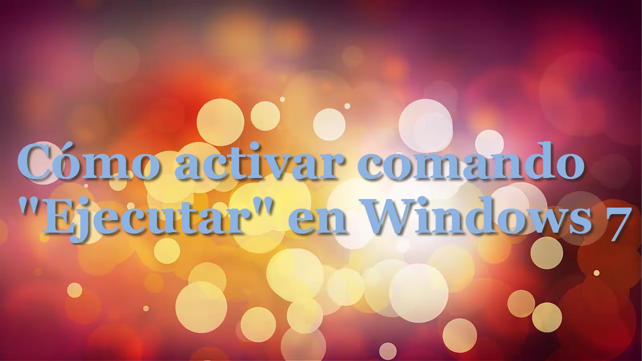 C&oacute;mo activar comando 