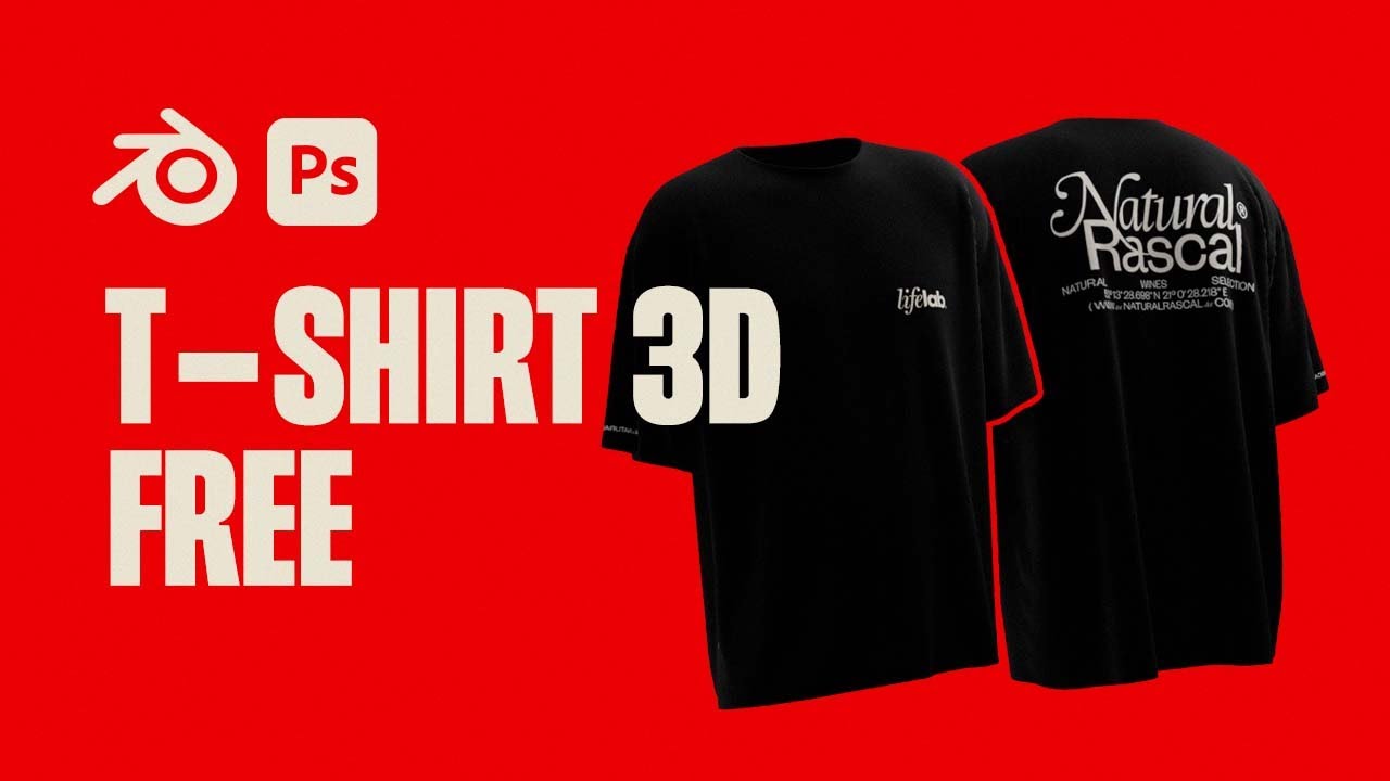 CAMISETA 3D OVERSIZED FREE (blender & photoshop)