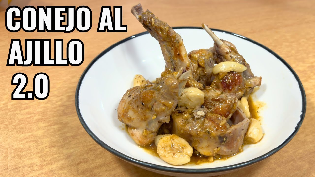 Conejo al Ajillo Tradicional 2.0 + ✅ Caldo de Conejo