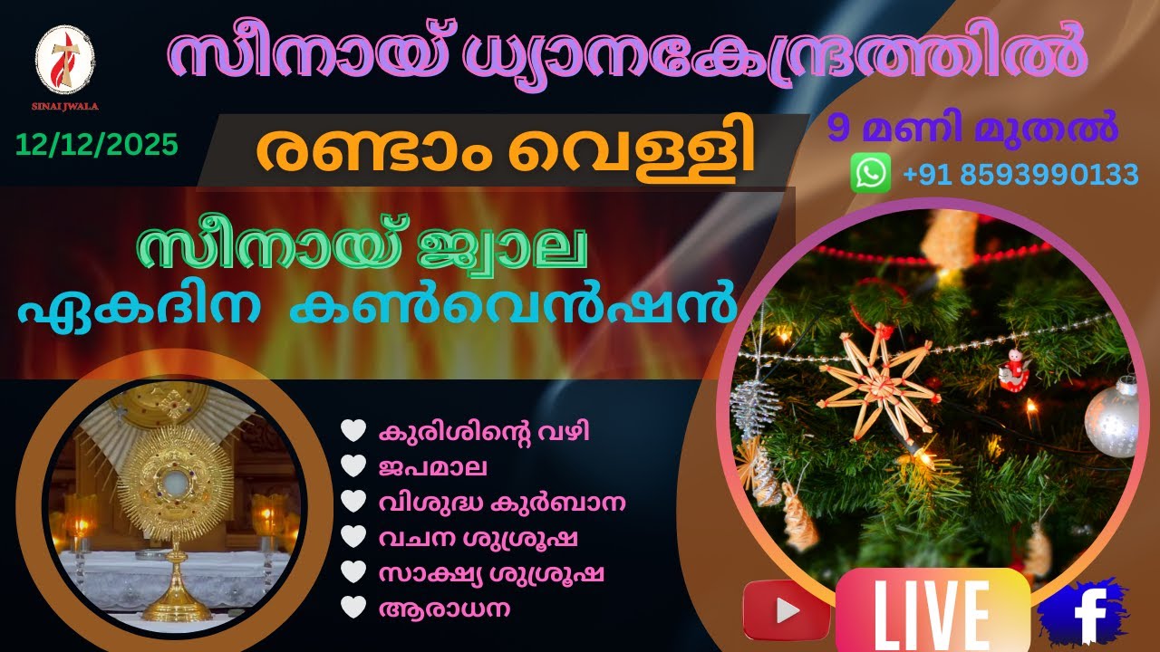 സീനായ്ജ്വാല 🔴 രണ്ടാം വെള്ളി ശുശ്രൂഷ 12-12-2025 | Live Streaming 🔴 | സീനായ് ധ്യാനകേന്ദ്രം