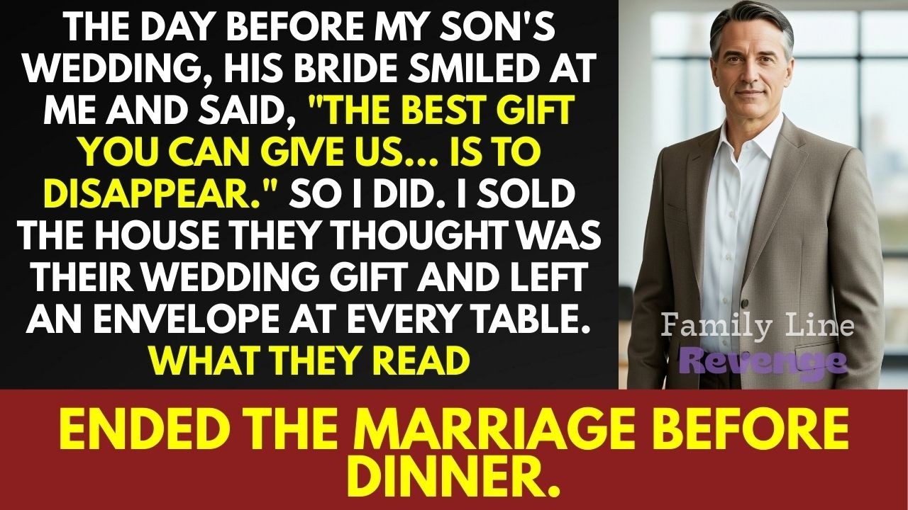 My Son’s Bride Told Me to Disappear Before the Wedding So I Sold Their House and Let the Truth Speak