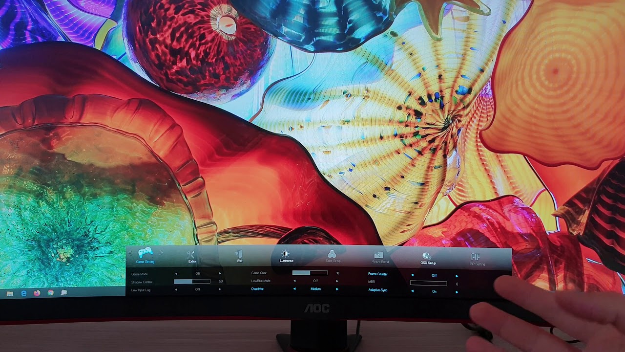 AOC CU34G2X Menu System (OSD)
