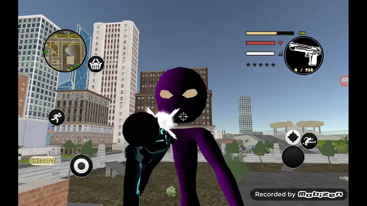 Jugando Neon Iron Stickman Rope Hero Y Haciendo Misiones (Parte 1)