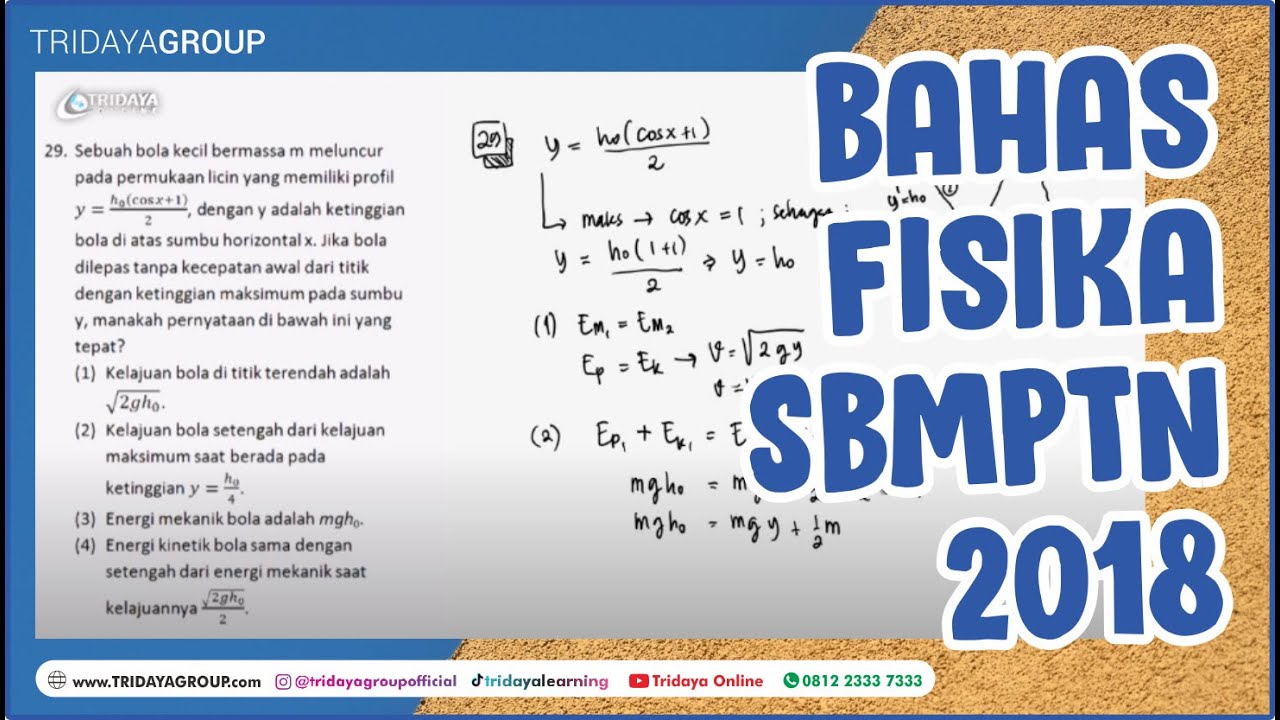 Bahas Fisika SBMPTN 2018 - Bimbel Tridaya Online