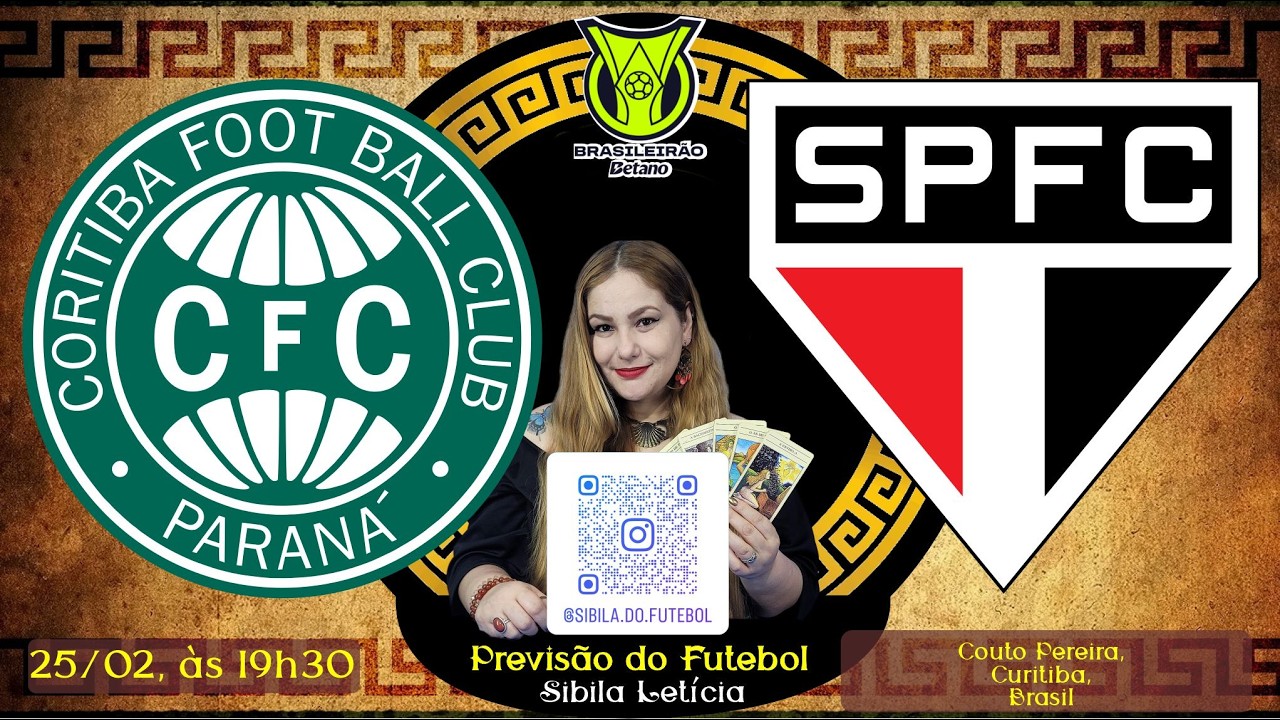 Previsão do Futebol - BRASILEIRÃO - Jogo entre Coritiba e São Paulo