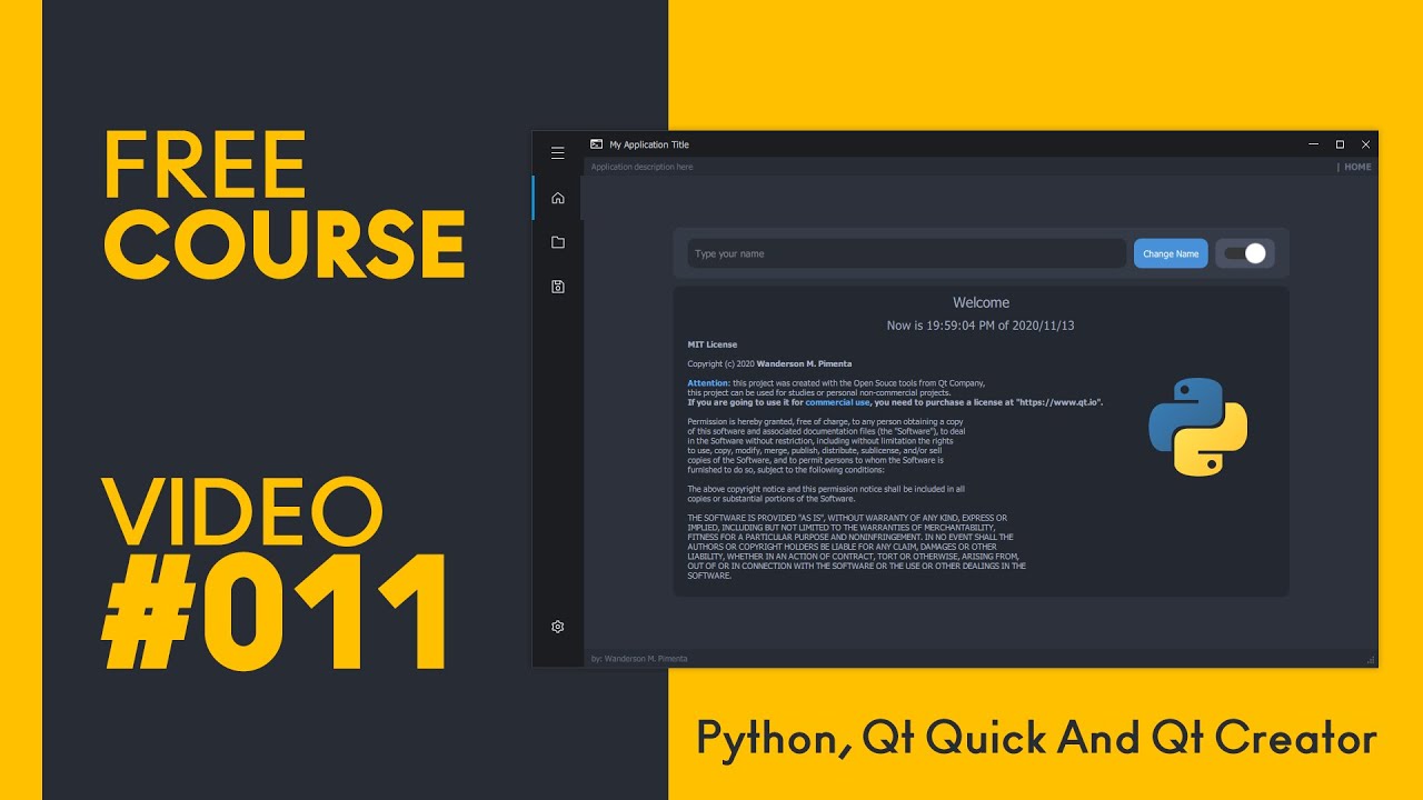 PYTHON and QT QUICK - Python With QTimer (Loop) And Boolean Slot - [MODERN GUI] - #Video011