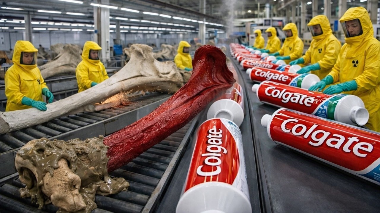 Inside the Toothpaste Factory — From Animal Bones to Toothpaste | Full Process