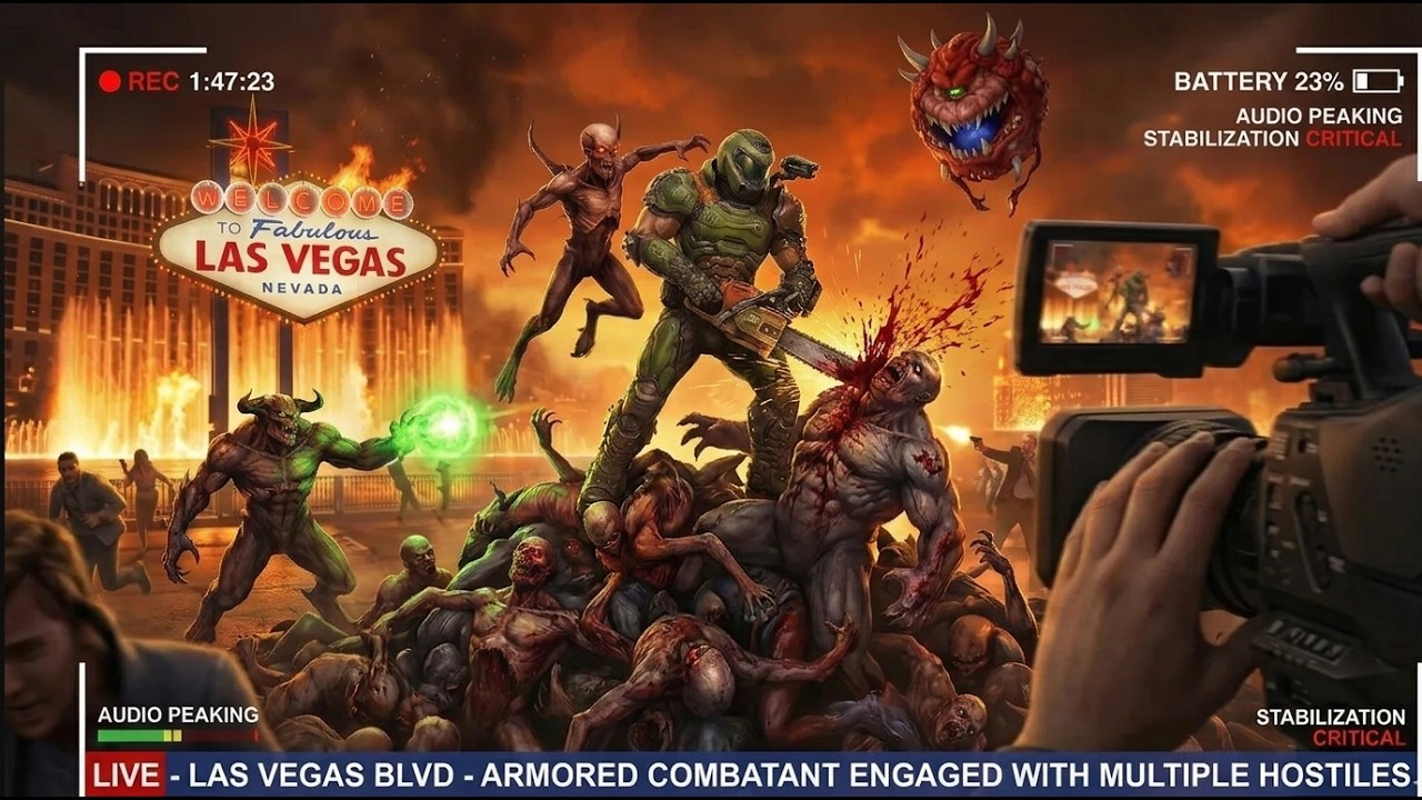 Listening To The News During the Doom Hell Invasion Apocalypse